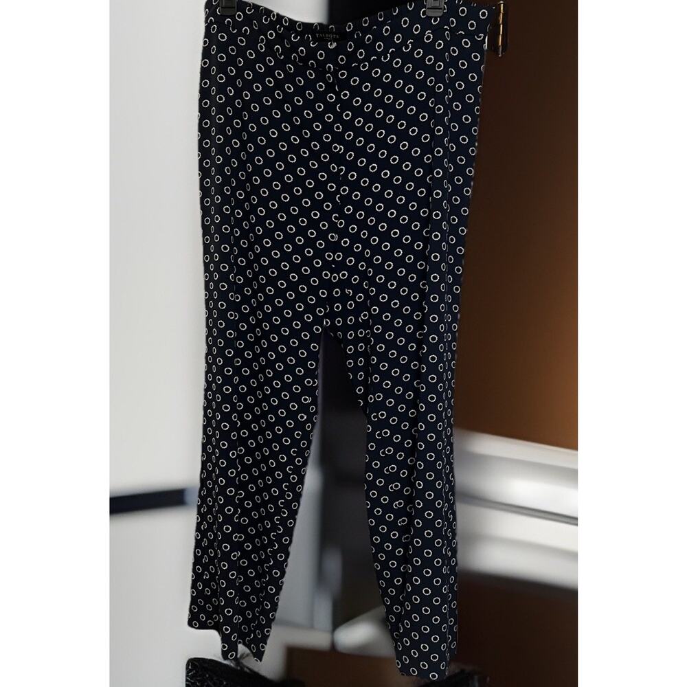 Talbots Navy Palazzo Pants Plus Size 18 Sailor Chic Nautical Wide Leg Coastal